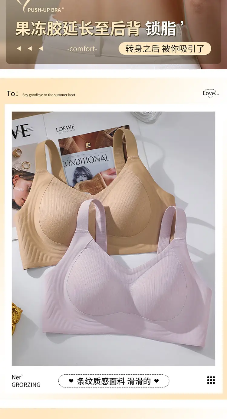 Women's Adjustable Pull-up Bra Non-Legender Summer Thin Small — feature 14
