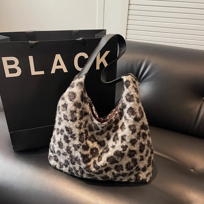 Leopard Print Women's Shoulder Bag Autumn Winter 2024 - Image 4