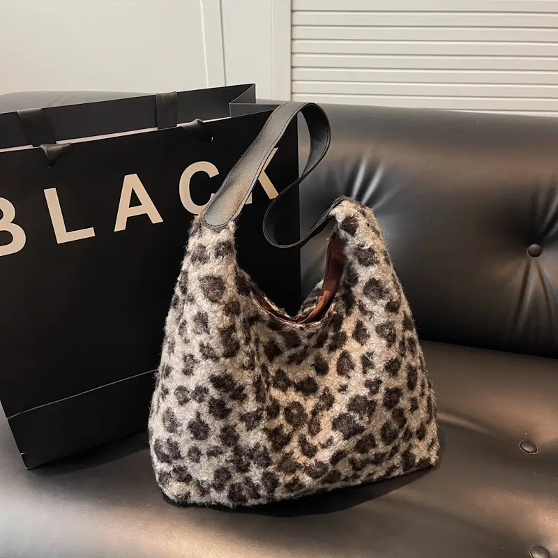 Leopard Print Women's Shoulder Bag Autumn Winter 2024 - Image 5