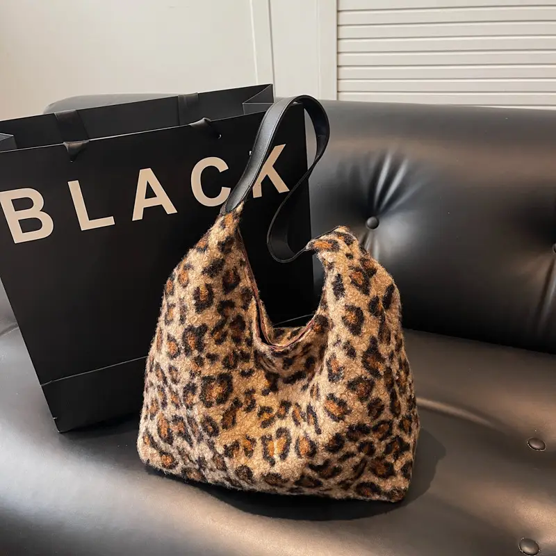 Leopard Print Women's Shoulder Bag Autumn Winter 2024 - Image 6