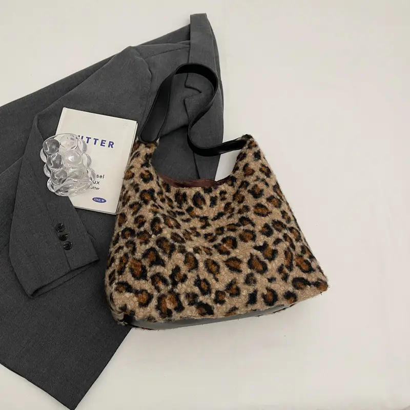 Leopard Print Women's Shoulder Bag Autumn Winter 2024 - Image 2