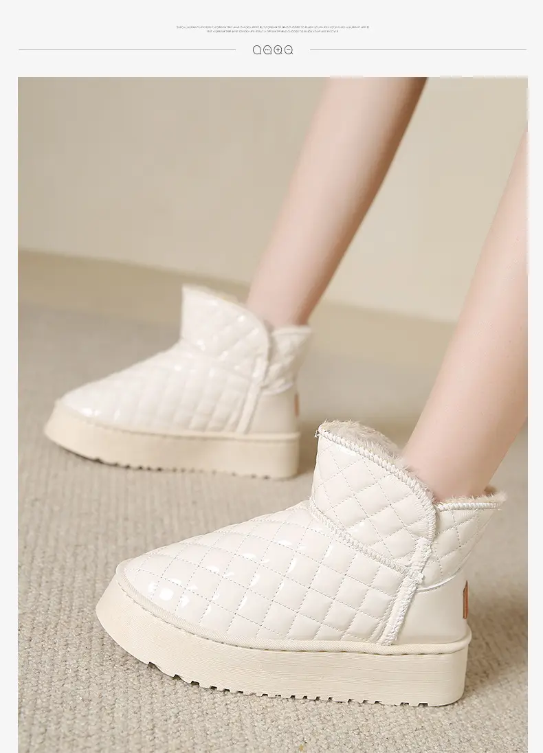 Shipping snow boots women non-slip thickened 24 new warm H increased wholesale fleece-lined winter waterproof cotton shoes — feature 22
