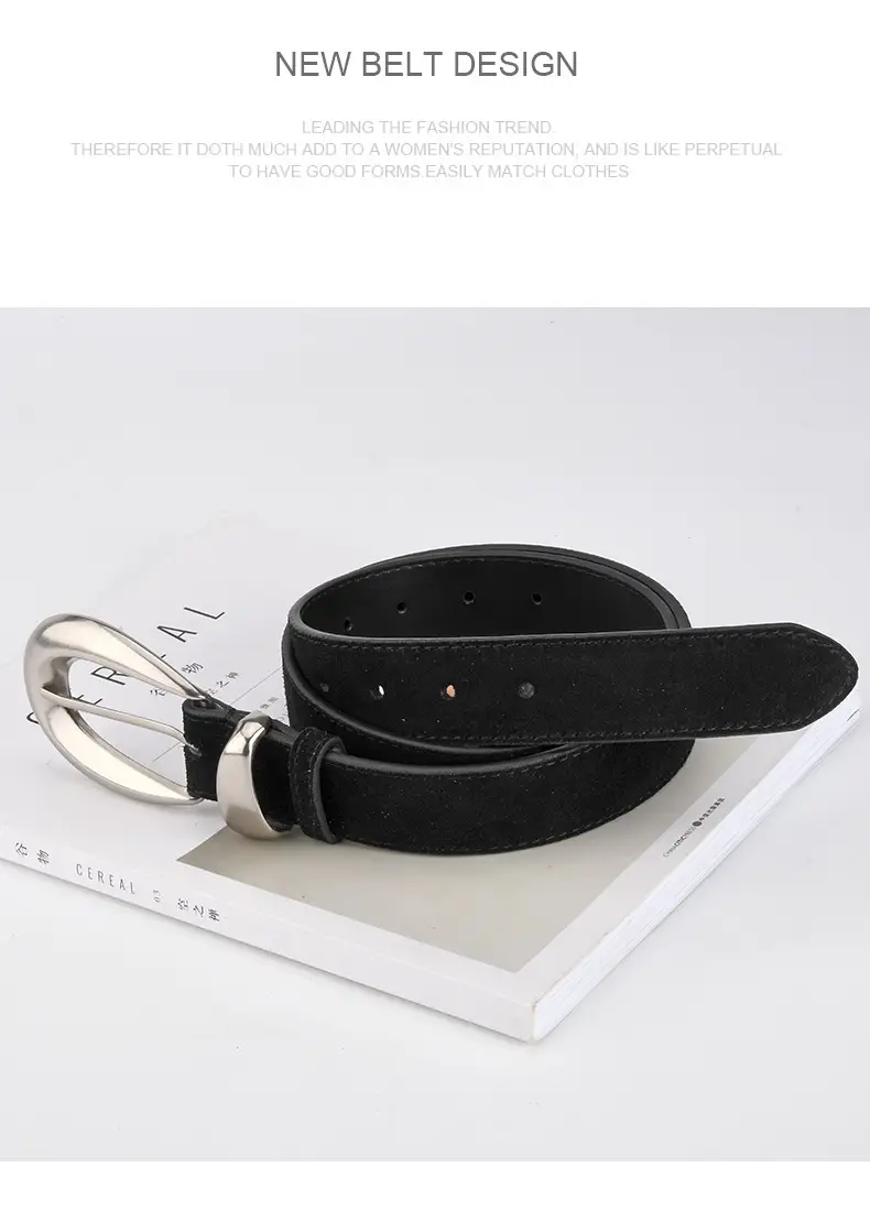 Vintage High-end Belt Women Genuine Leather Frosted Anti-velvet — feature 10