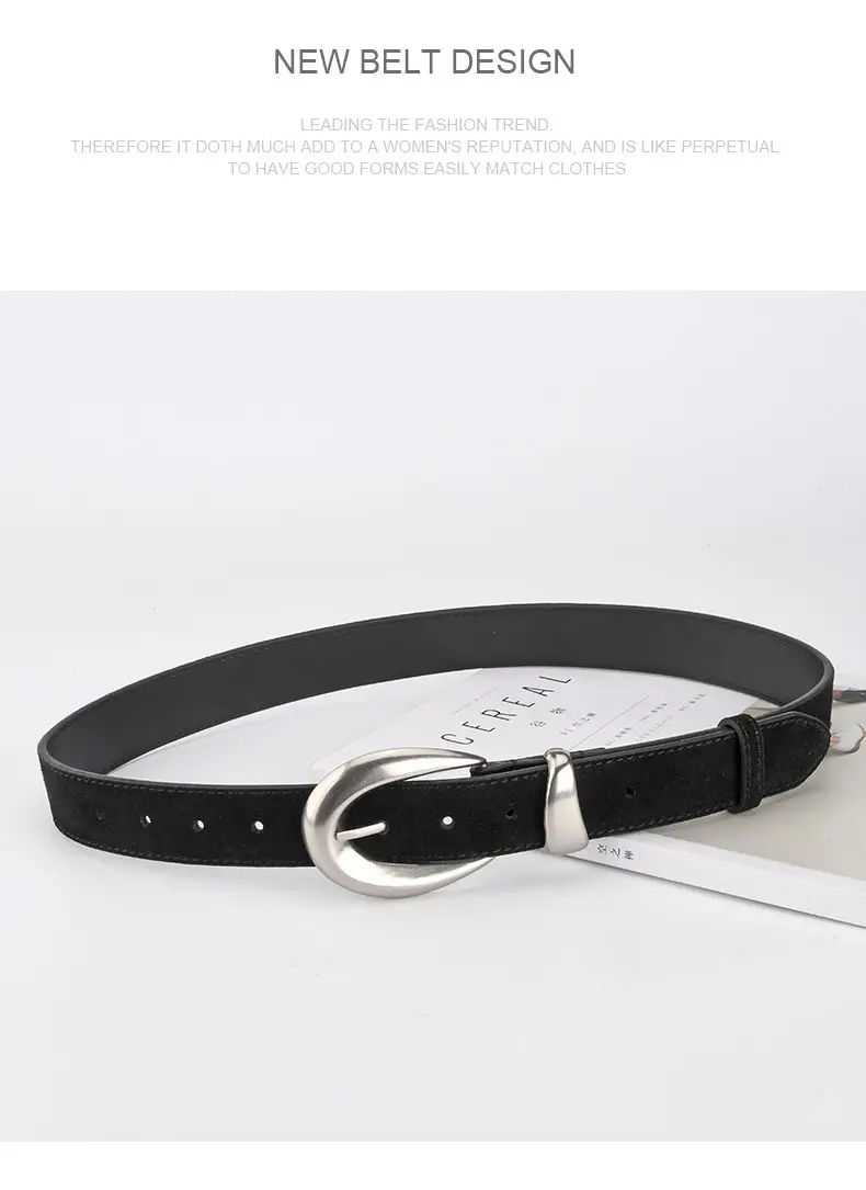 Vintage High-end Belt Women Genuine Leather Frosted Anti-velvet — feature 11