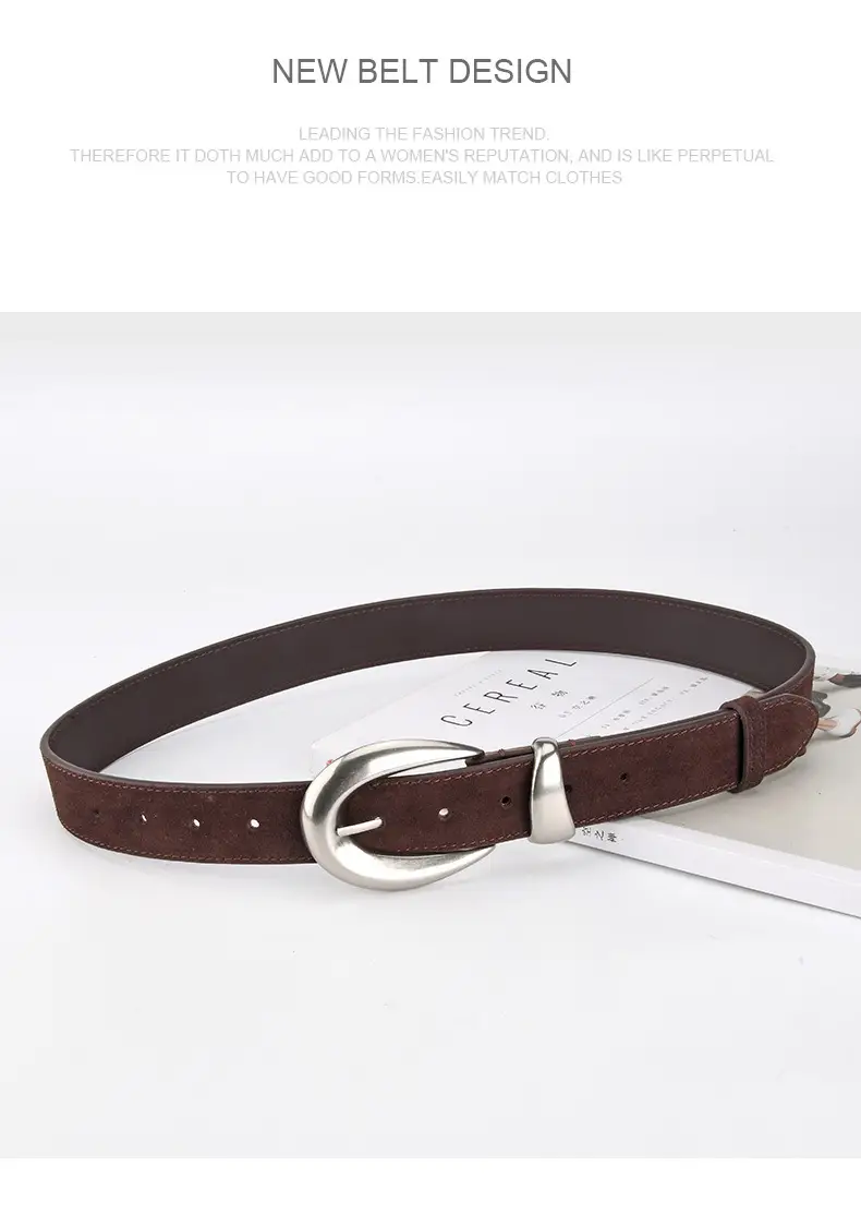 Vintage High-end Belt Women Genuine Leather Frosted Anti-velvet — feature 12