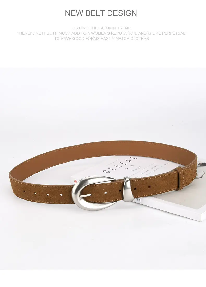 Vintage High-end Belt Women Genuine Leather Frosted Anti-velvet — feature 13