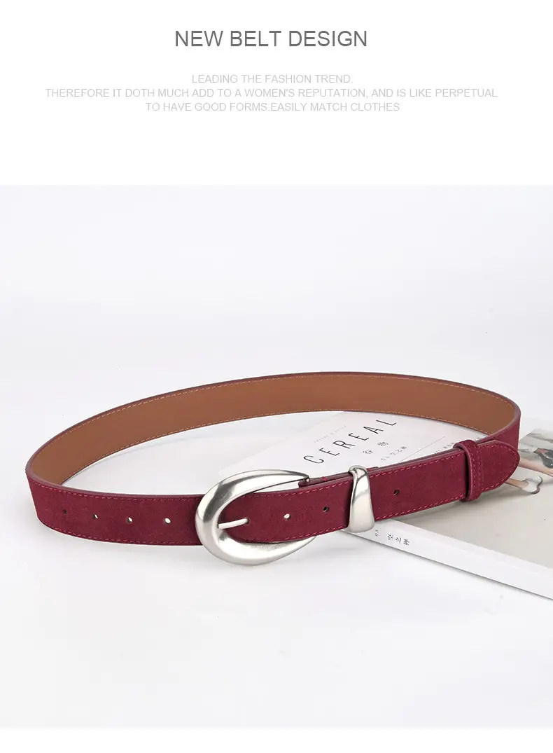 Vintage High-end Belt Women Genuine Leather Frosted Anti-velvet — feature 15