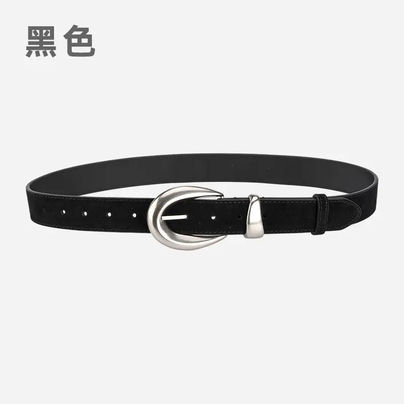 Vintage High-end Belt Women Genuine Leather Frosted Anti-velvet - Image 2