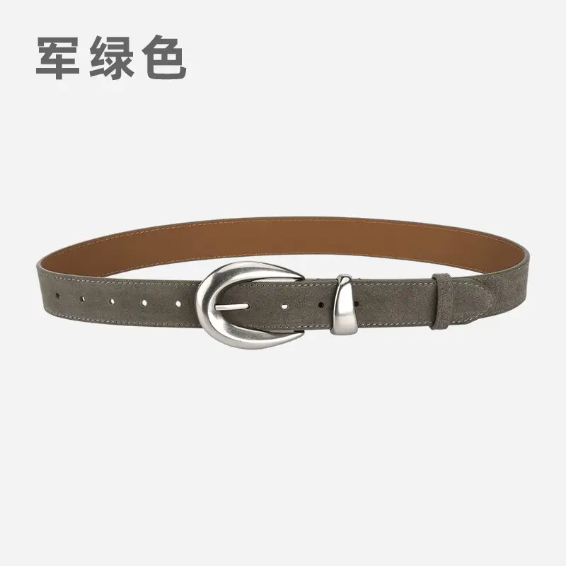 Vintage High-end Belt Women Genuine Leather Frosted Anti-velvet - Image 6