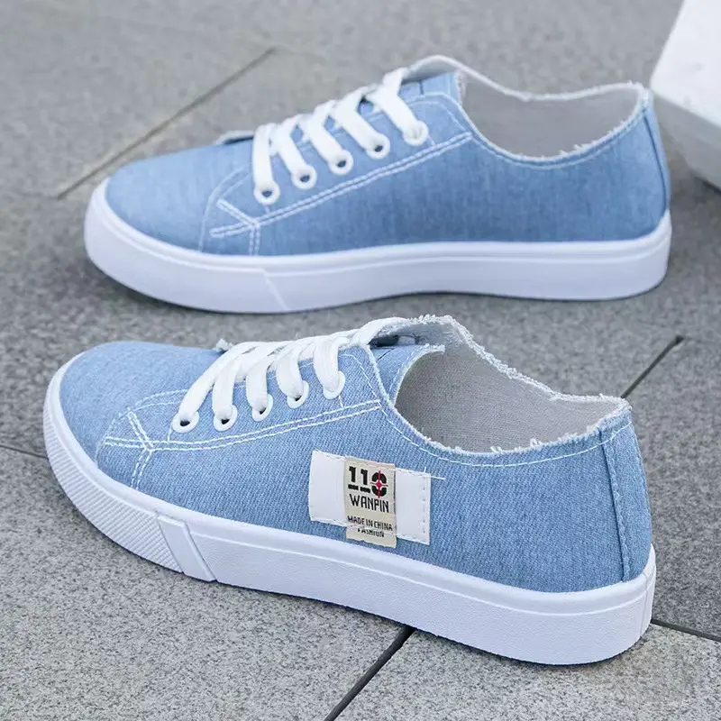 Canvas Shoes Women's Autumn 2024 New Women's Shoes Spring White Shoes Student Shoes Sports Flat Single-layer Shoes Sneakers