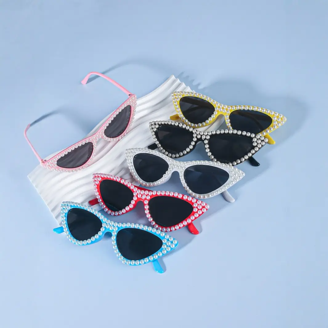 Cat's Eye Bridal Sunglasses Grey Crystal - Image 21
