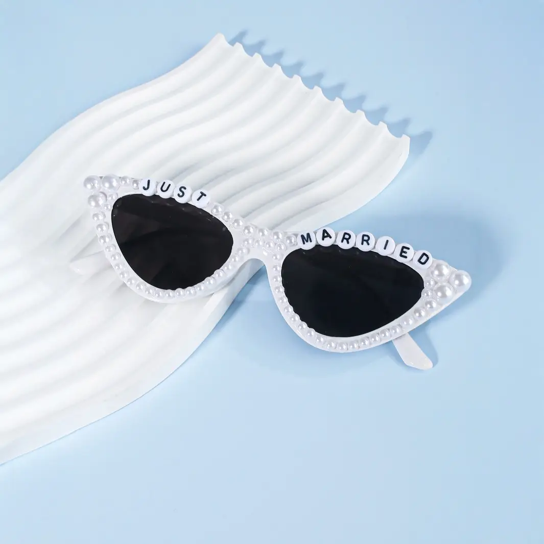 Cat's Eye Bridal Sunglasses Grey Crystal - Image 23