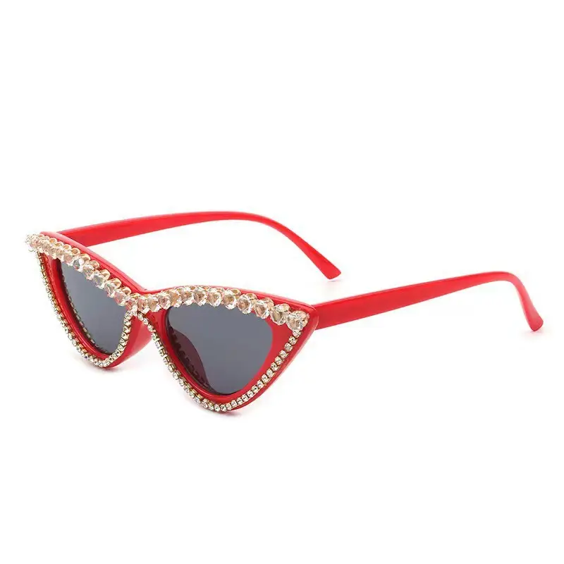 Cat's Eye Bridal Sunglasses Grey Crystal - Image 14