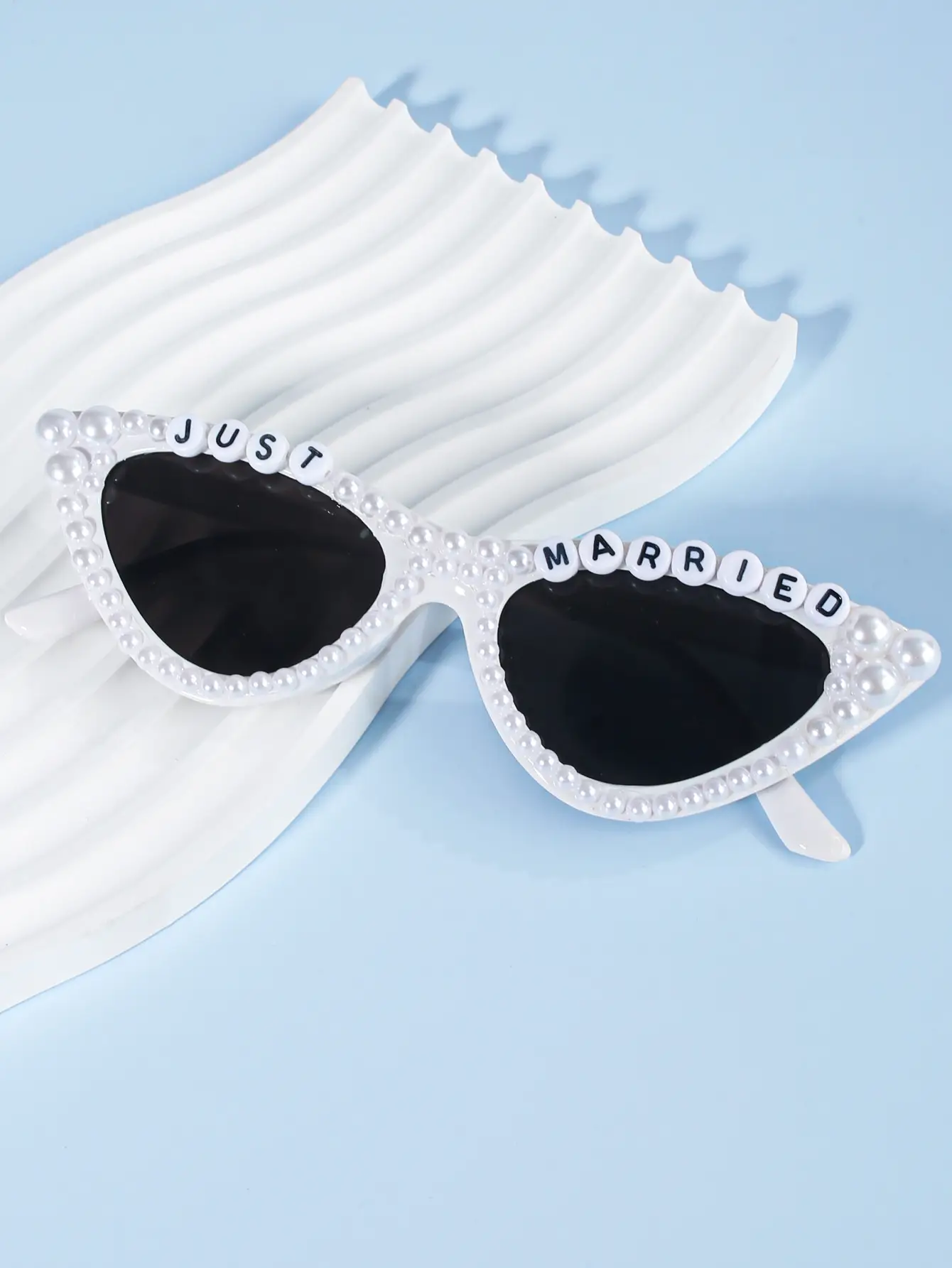Cat's Eye Bridal Sunglasses Grey Crystal - Image 19