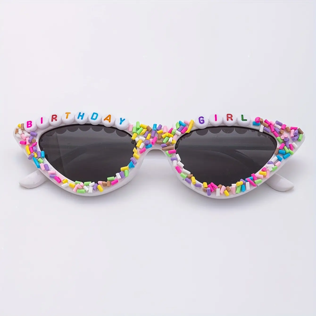 Cat's Eye Bridal Sunglasses Grey Crystal - Image 5