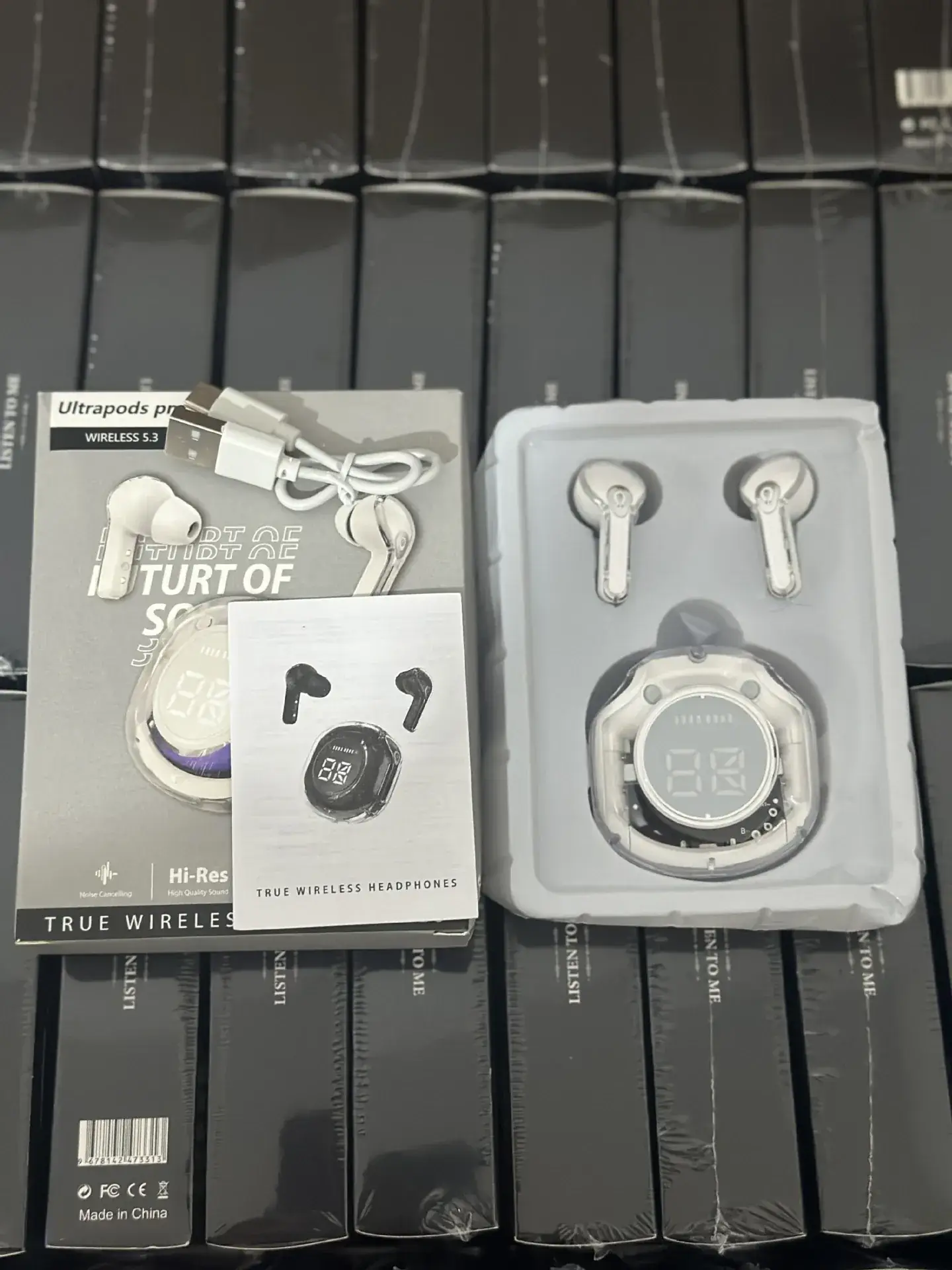 Transparent Bluetooth Headset Air31 with Crystal Display