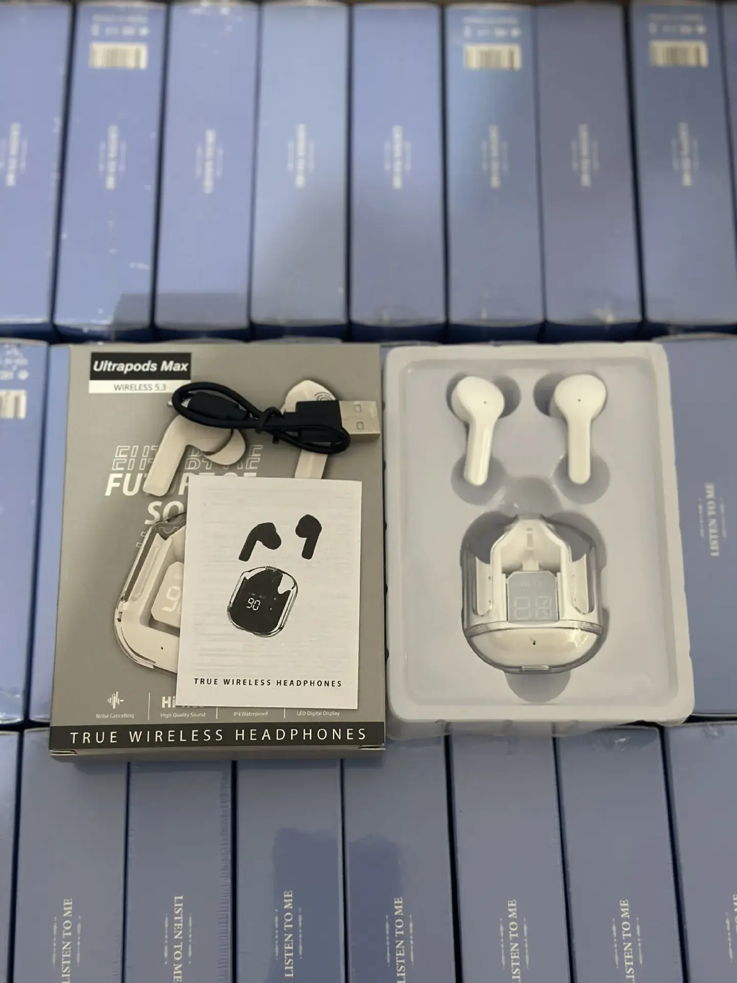 Transparent Bluetooth Headset Air31 with Crystal Display