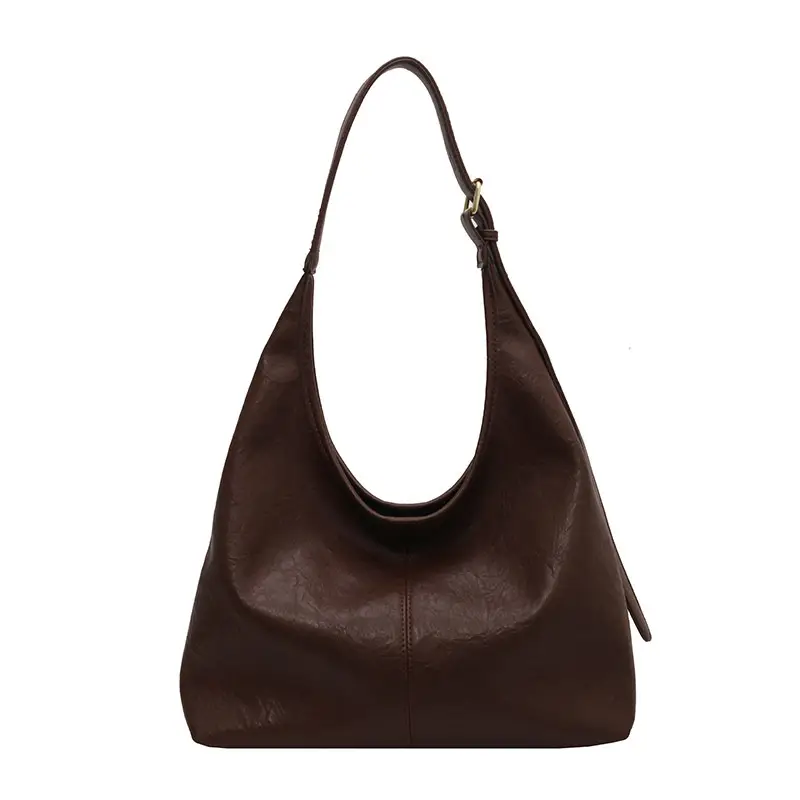 Retro Brown Leather Shoulder Bag for Women 2026 - Image 9