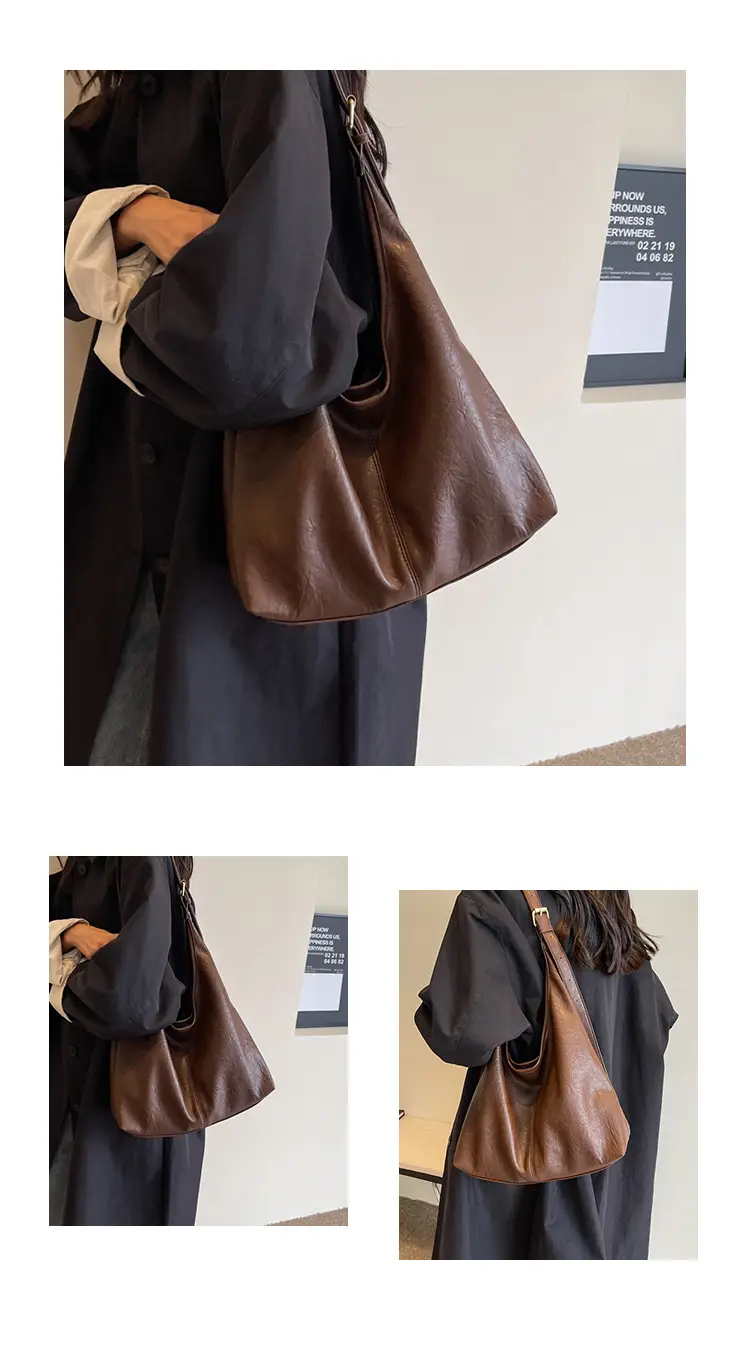 Retro Brown Leather Shoulder Bag for Women 2026 — feature 13