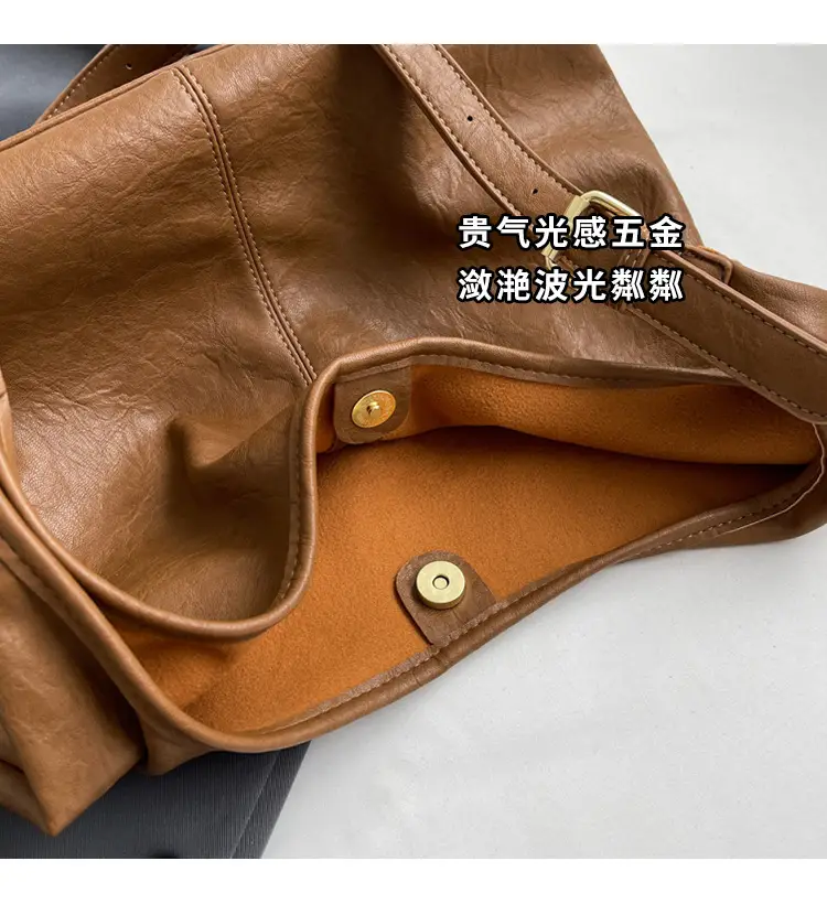 Retro Brown Leather Shoulder Bag for Women 2026 — feature 5