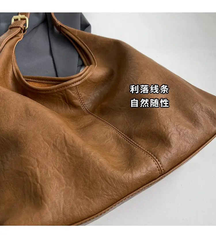 Retro Brown Leather Shoulder Bag for Women 2026 — feature 6