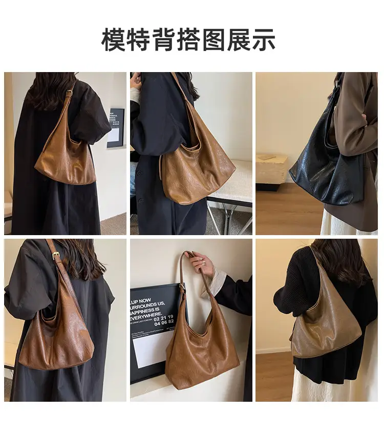 Retro Brown Leather Shoulder Bag for Women 2026 — feature 9