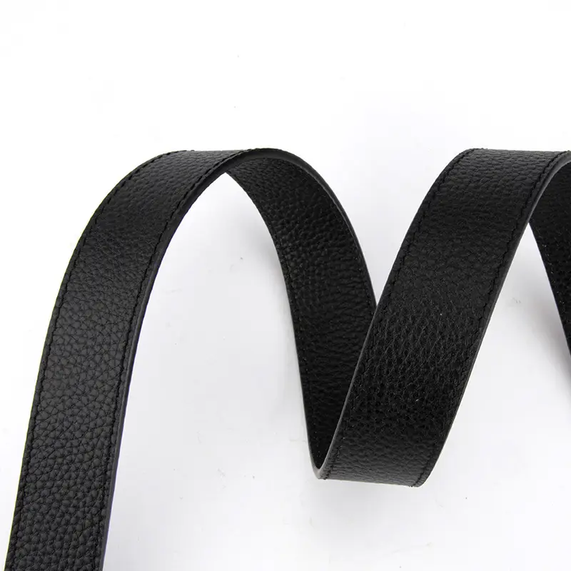 Black Leather Belt for Women with Buckle - Image 8