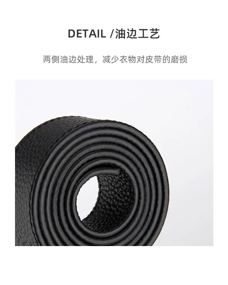 Black Leather Belt for Women with Buckle — feature 7