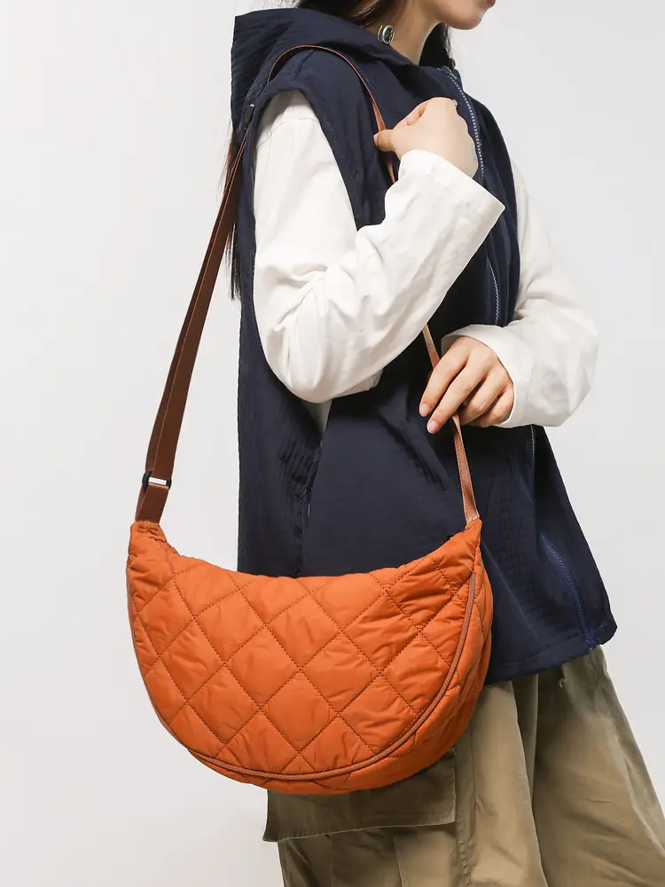 Crossbody Bag Rhombus Dumpling Pattern 2024 Cotton - Image 5