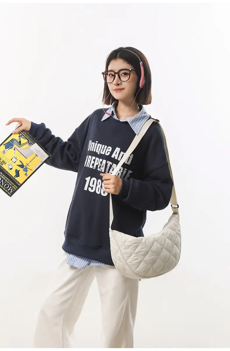 Crossbody Bag Rhombus Dumpling Pattern 2024 Cotton — feature 17