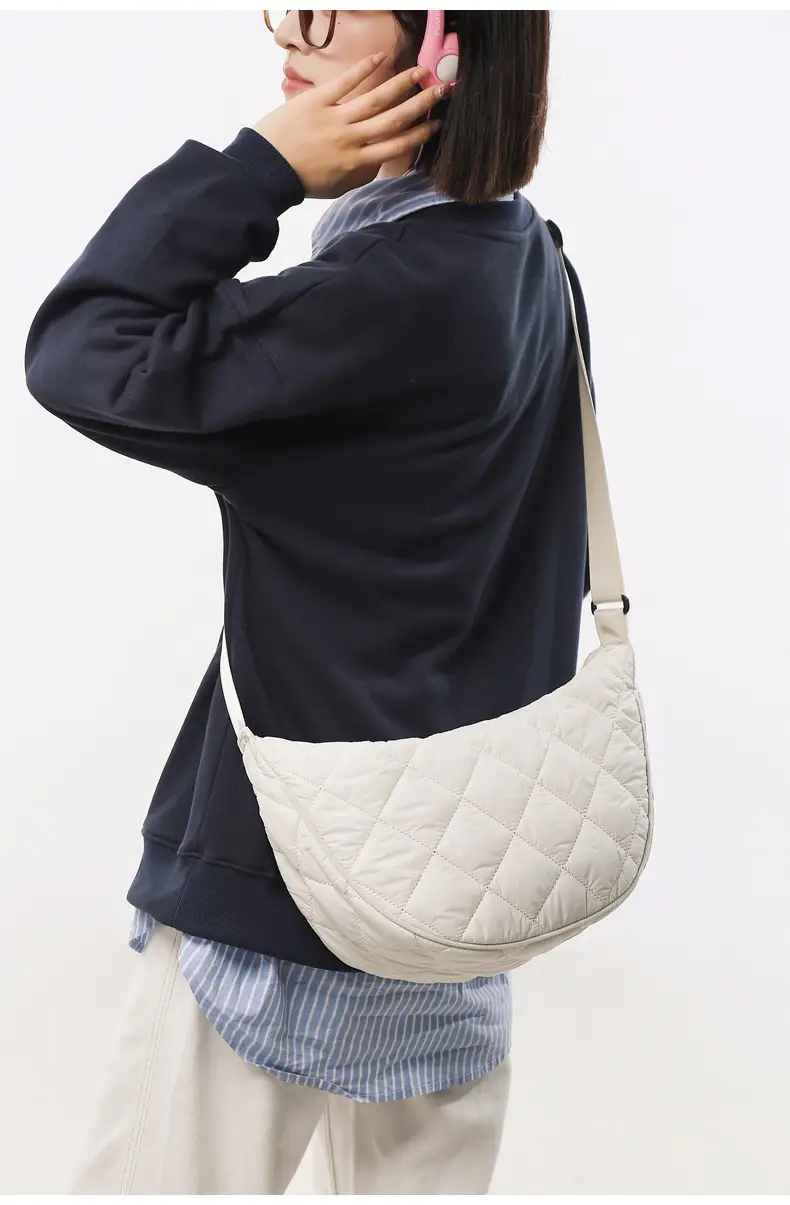 Crossbody Bag Rhombus Dumpling Pattern 2024 Cotton — feature 18