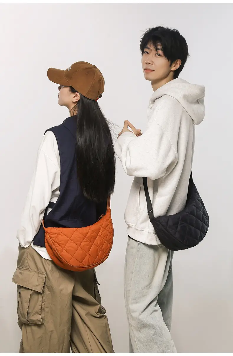 Crossbody Bag Rhombus Dumpling Pattern 2024 Cotton — feature 22