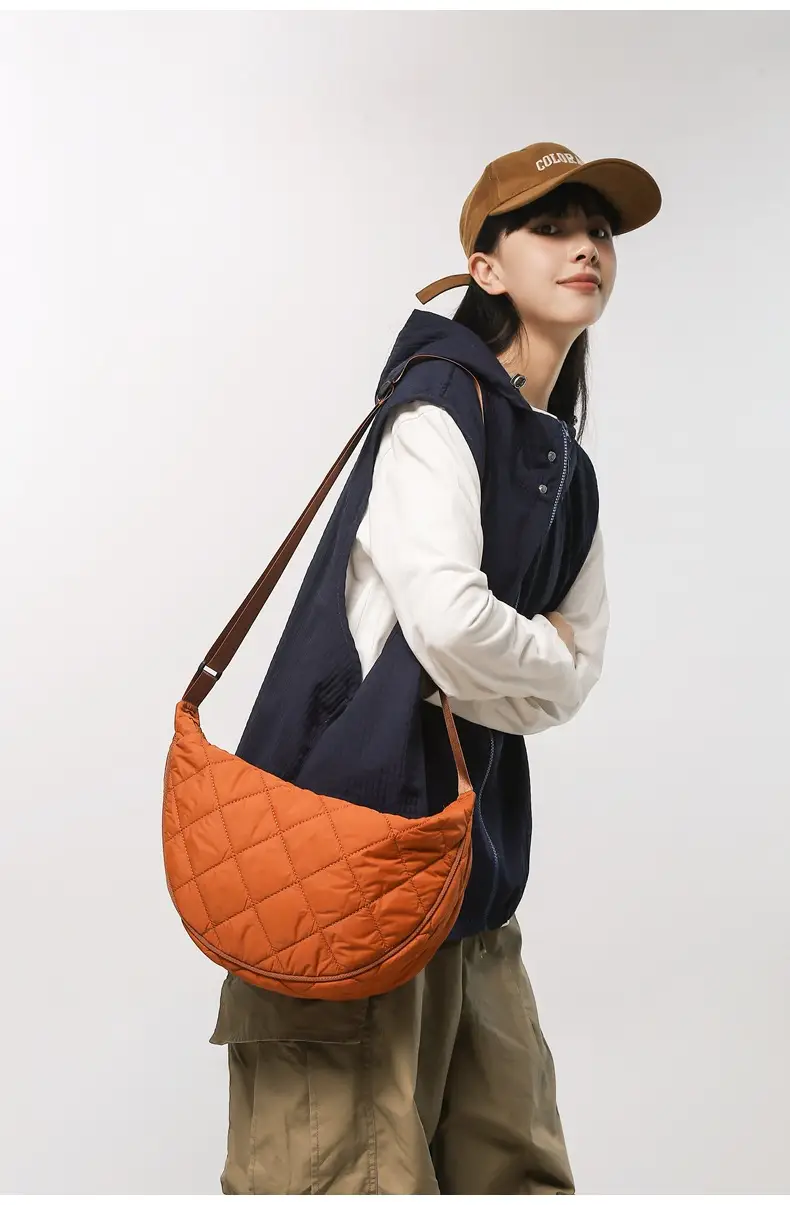 Crossbody Bag Rhombus Dumpling Pattern 2024 Cotton — feature 25