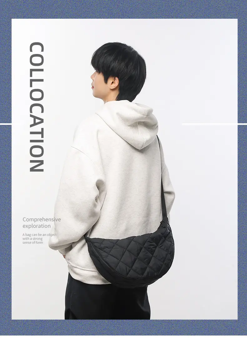 Crossbody Bag Rhombus Dumpling Pattern 2024 Cotton — feature 3
