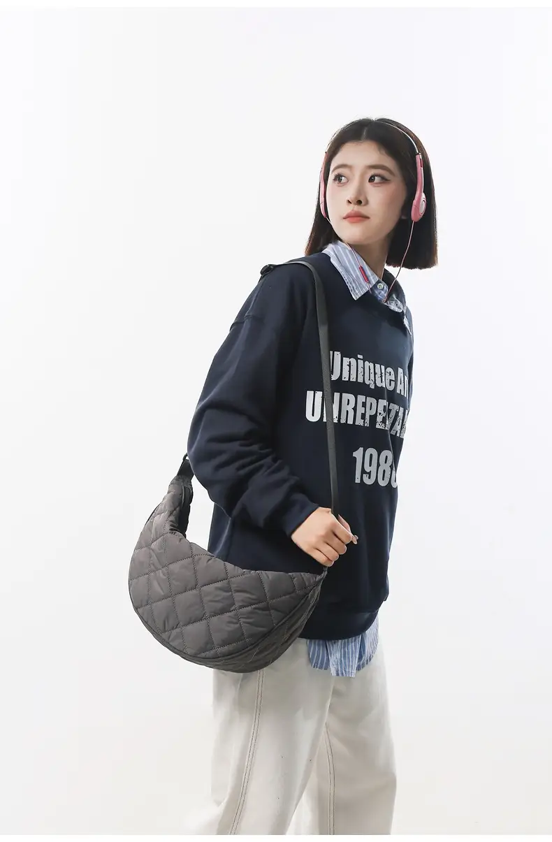 Crossbody Bag Rhombus Dumpling Pattern 2024 Cotton — feature 31