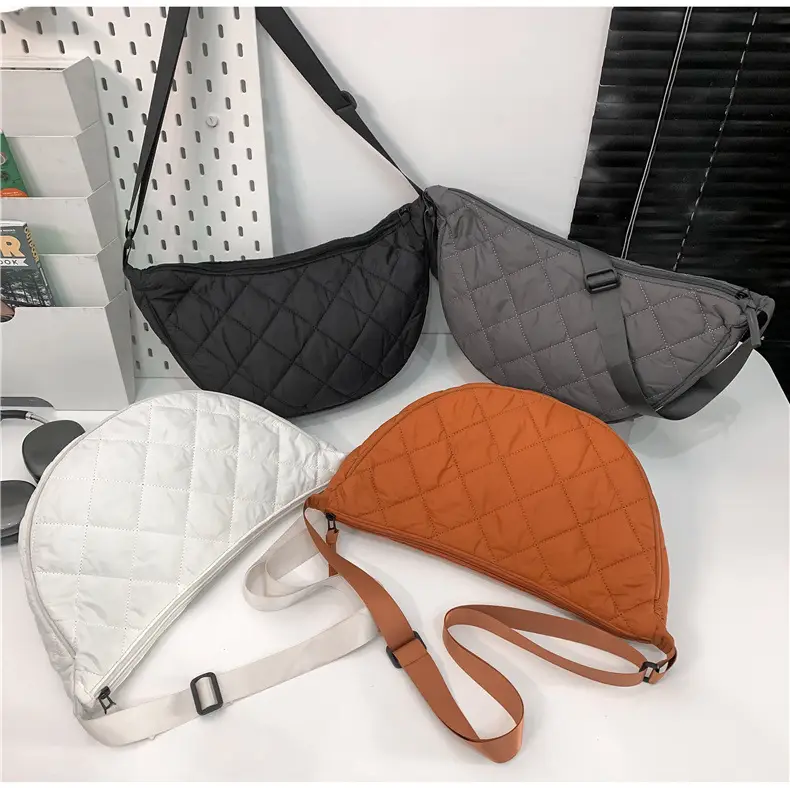 Crossbody Bag Rhombus Dumpling Pattern 2024 Cotton — feature 35