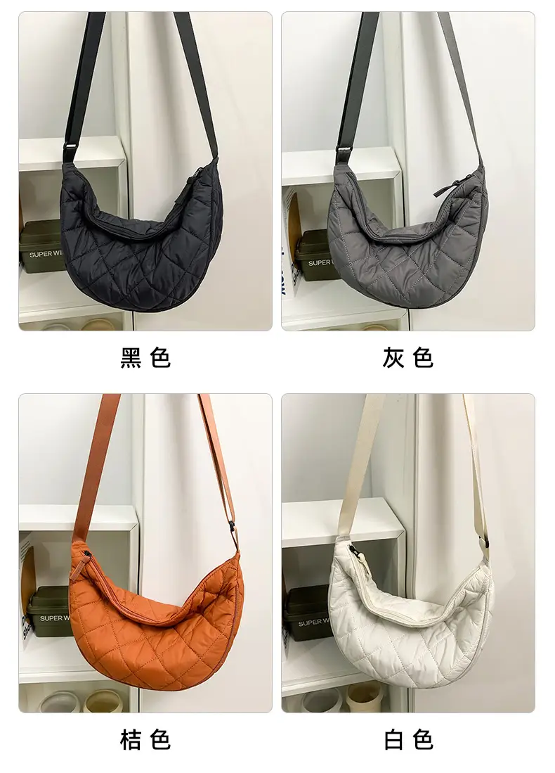 Crossbody Bag Rhombus Dumpling Pattern 2024 Cotton — feature 9