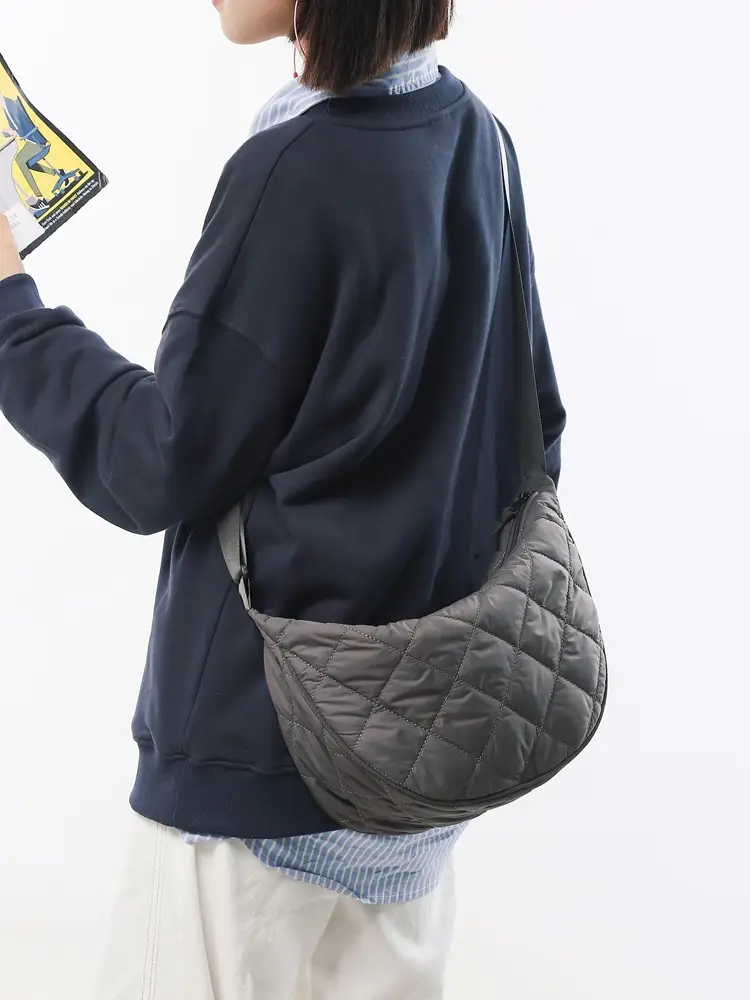 Crossbody Bag Rhombus Dumpling Pattern 2024 Cotton - Image 2