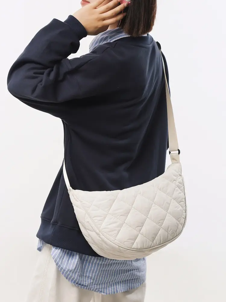 Crossbody Bag Rhombus Dumpling Pattern 2024 Cotton - Image 4