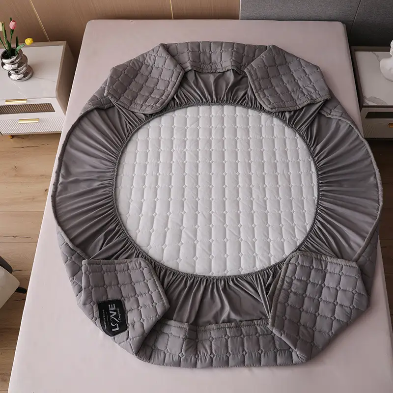 Quilted Bed Cover Single-piece Thickened Bed Sheet Four Seasons Bedspread Mattress Protector Dustproof Bedspread Bed Cover Full Enclosure