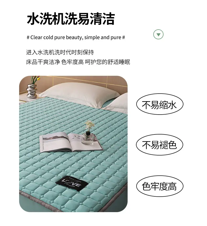 Quilted Bed Cover Single-piece Thickened Bed Sheet Four Seasons Bedspread Mattress Protector Dustproof Bedspread Bed Cover Full Enclosure — feature 10