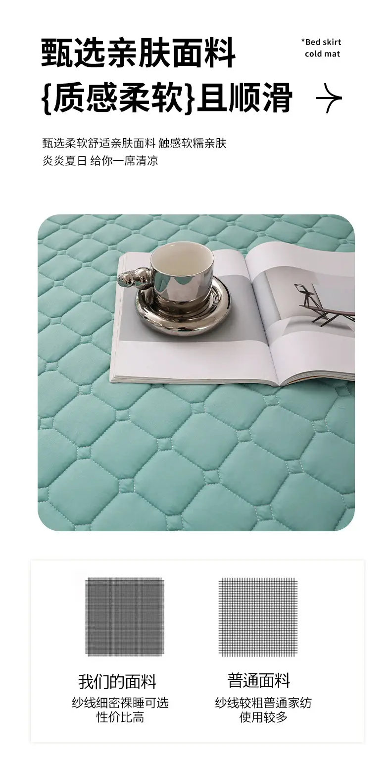 Quilted Bed Cover Single-piece Thickened Bed Sheet Four Seasons Bedspread Mattress Protector Dustproof Bedspread Bed Cover Full Enclosure — feature 4