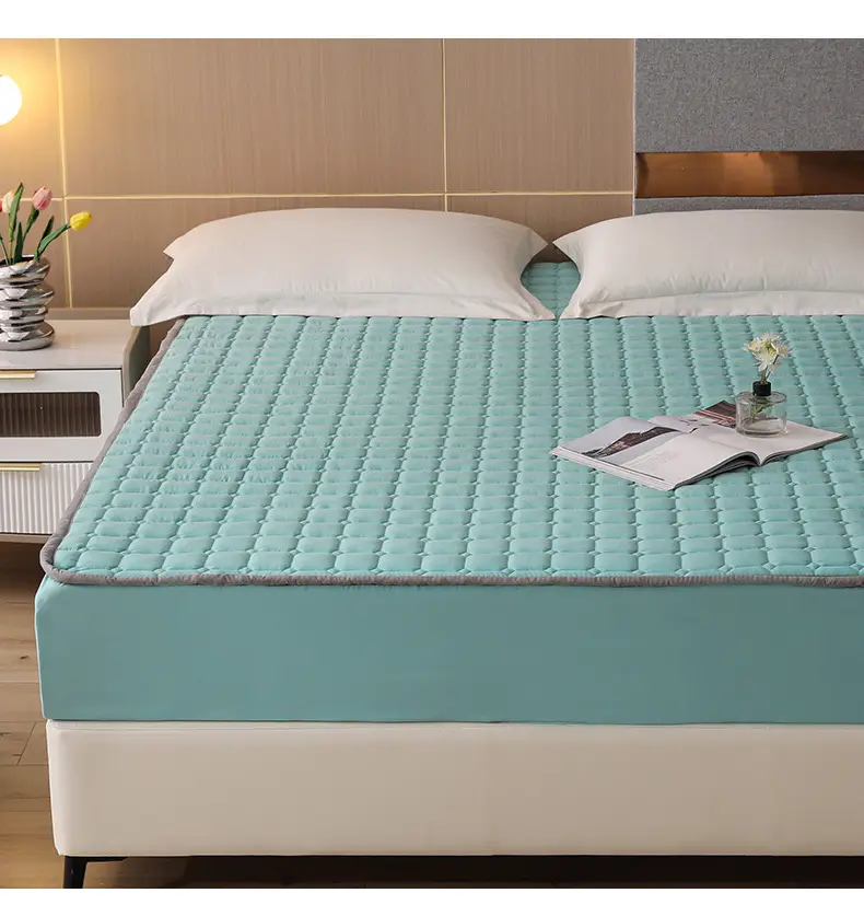 Quilted Bed Cover Single-piece Thickened Bed Sheet Four Seasons Bedspread Mattress Protector Dustproof Bedspread Bed Cover Full Enclosure — feature 6