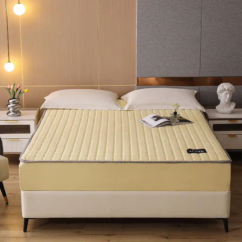Quilted Bed Cover Single-piece Thickened Bed Sheet Four Seasons Bedspread Mattress Protector Dustproof Bedspread Bed Cover Full Enclosure