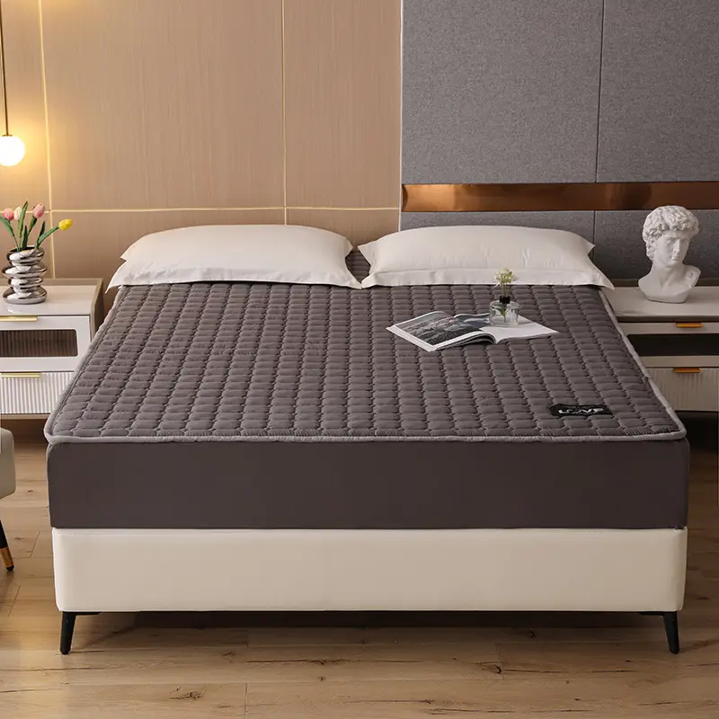 Quilted Bed Cover Single-piece Thickened Bed Sheet Four Seasons Bedspread Mattress Protector Dustproof Bedspread Bed Cover Full Enclosure