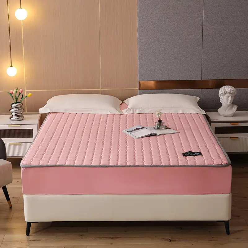 Quilted Bed Cover Single-piece Thickened Bed Sheet Four Seasons Bedspread Mattress Protector Dustproof Bedspread Bed Cover Full Enclosure