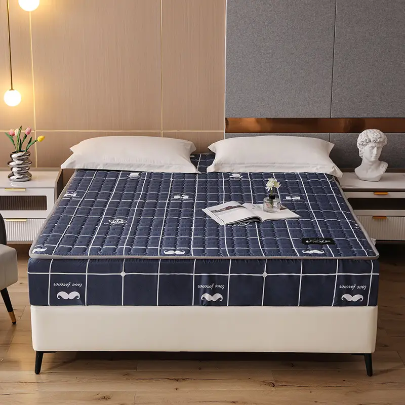 Quilted Bed Cover Single-piece Thickened Bed Sheet Four Seasons Bedspread Mattress Protector Dustproof Bedspread Bed Cover Full Enclosure