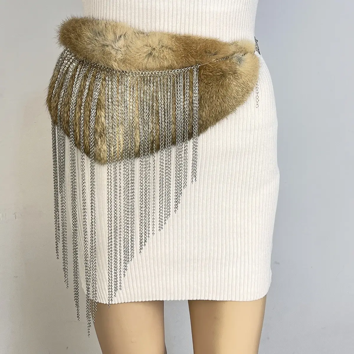 New Goa Rabbit Fur Belt for Women Europe USA — feature 6