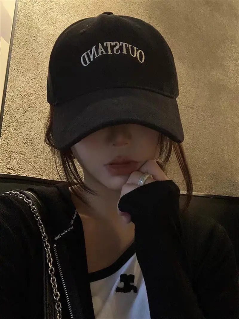 Korean New Letter Baseball Cap Women Large Deepened Wide Brim — feature 1