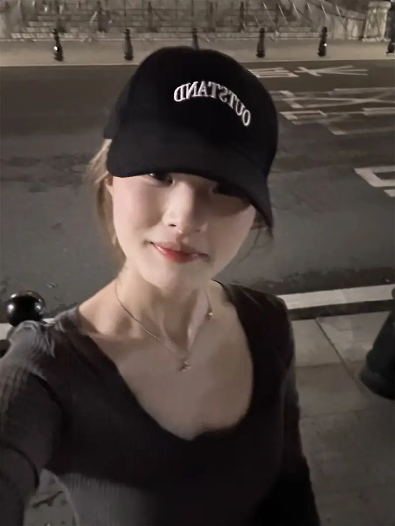Korean New Letter Baseball Cap Women Large Deepened Wide Brim — feature 2